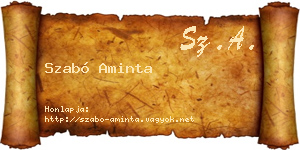 Szabó Aminta névjegykártya